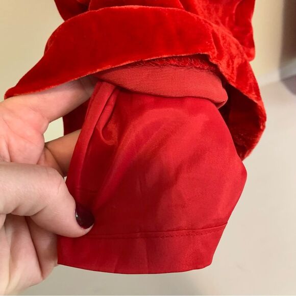 Doncaster Vintage Red rayon silk Velvet two piece suit size large - Picture 13 of 14